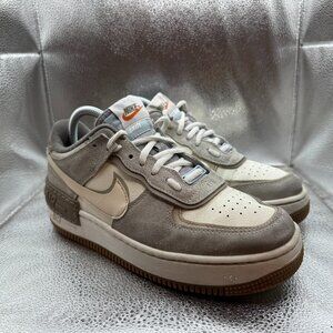 Size 8.5 - Nike Air Force 1 Shadow Gray White Womens Lace Up Shoes D07449-111